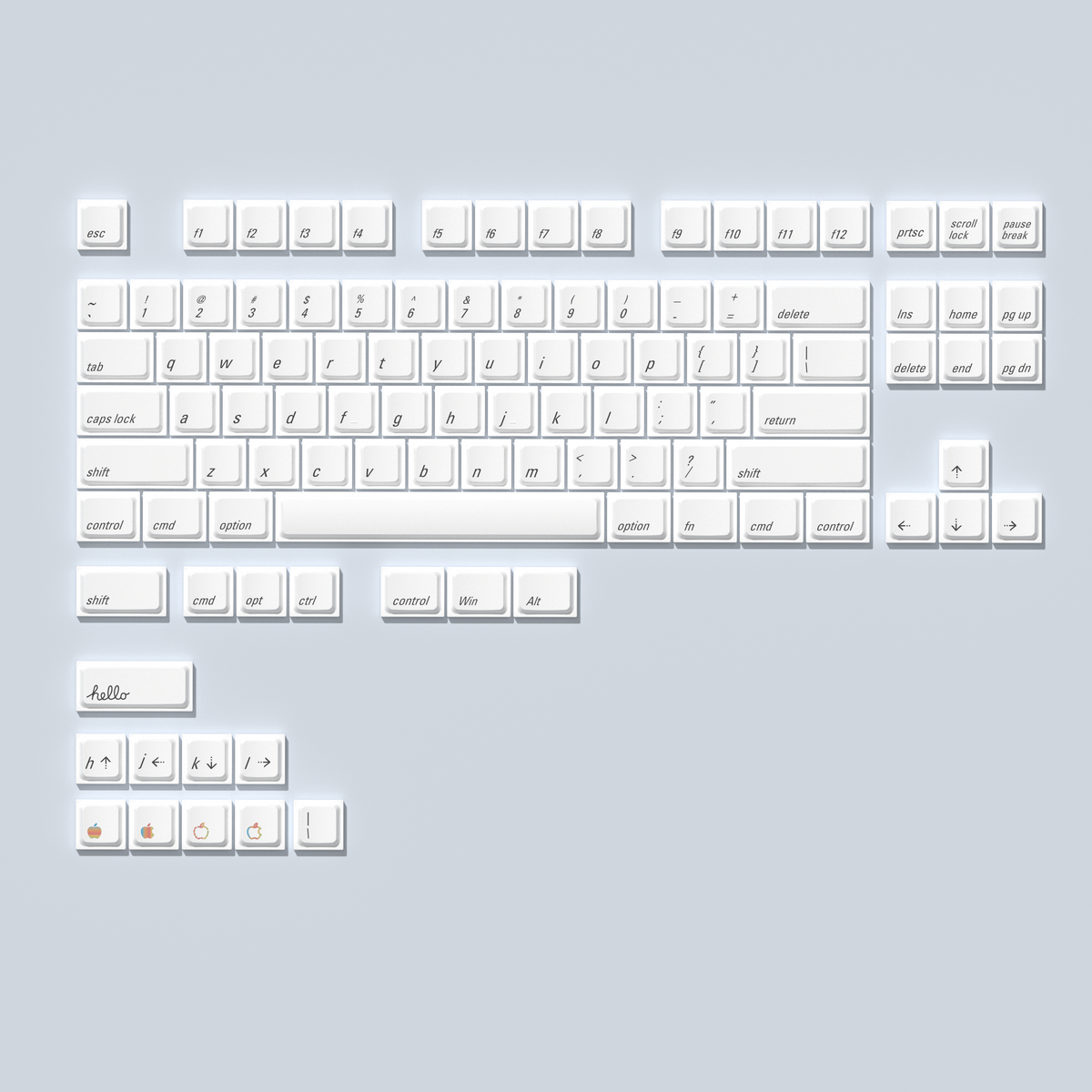 LAK 75% Low-Profile PBT Keycaps – Dye-Sublimated, Compatible with Low-Profile Switches