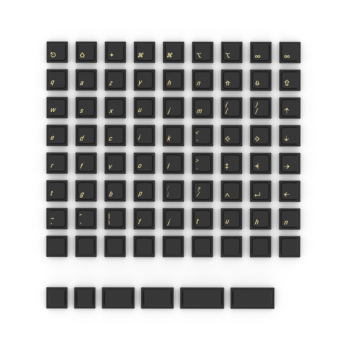 LAK 40S% Low-Profile PBT Keycaps – Dye-Sublimated, Compatible with Low-Profile Switches