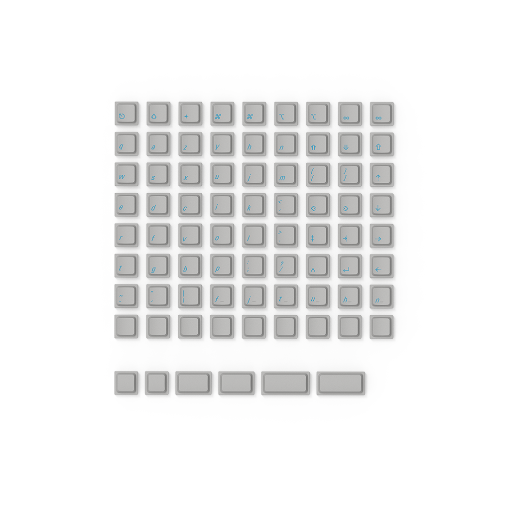 LAK 40S% Low-Profile PBT Keycaps – Dye-Sublimated, Compatible with Low-Profile Switches