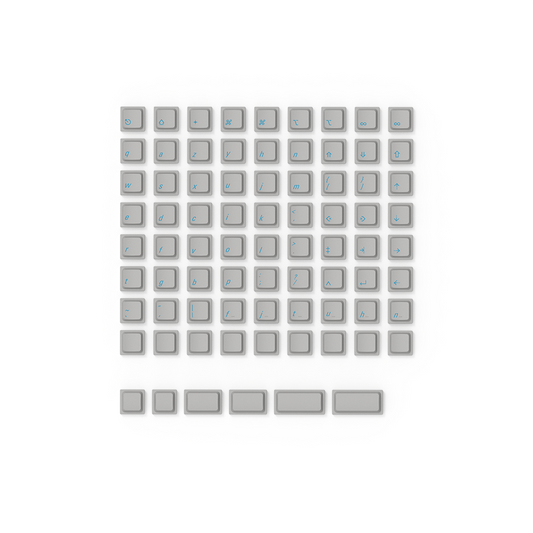LAK 40S% Low-Profile PBT Keycaps – Dye-Sublimated, Compatible with Low-Profile Switches