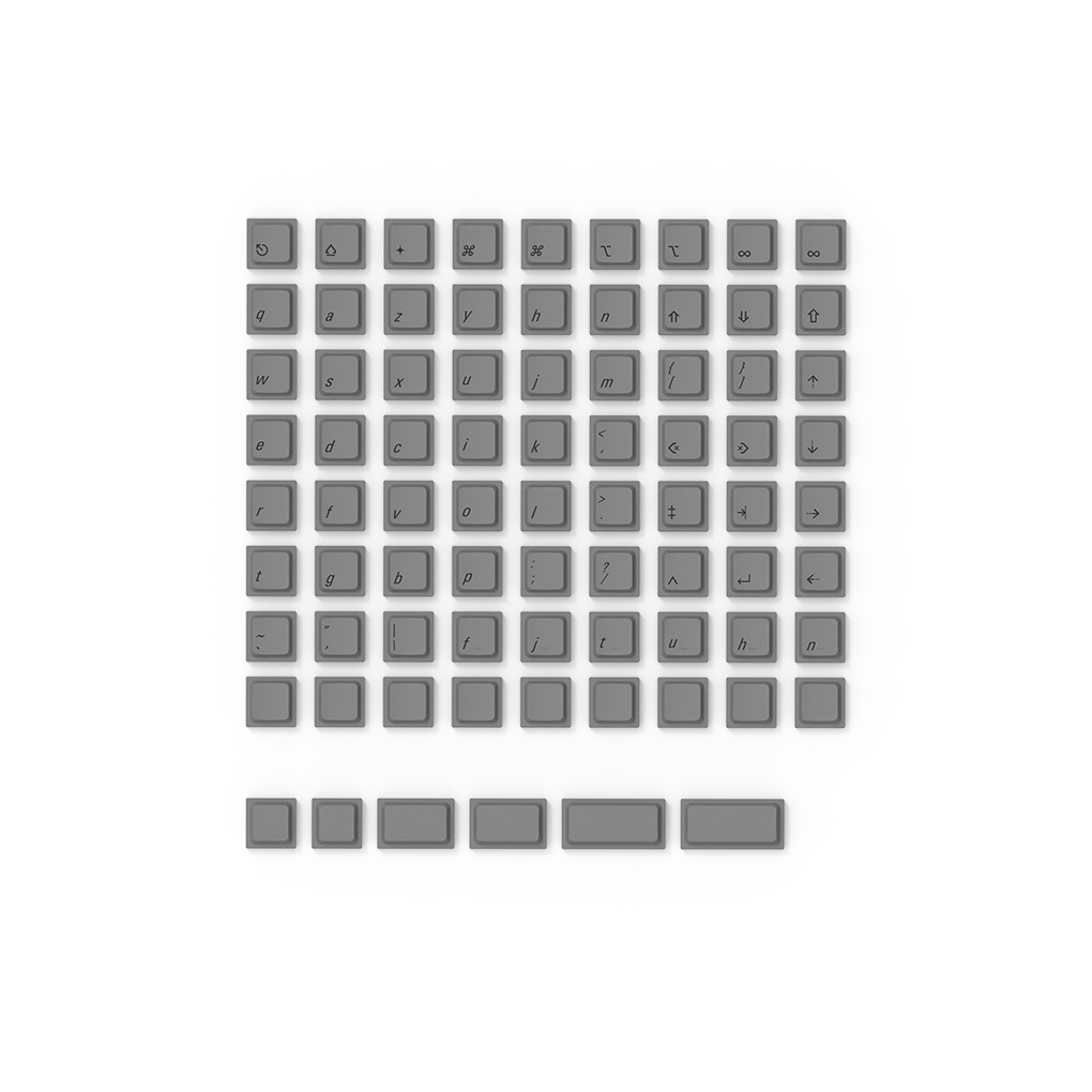 LAK 40S% Low-Profile PBT Keycaps – Dye-Sublimated, Compatible with Low-Profile Switches