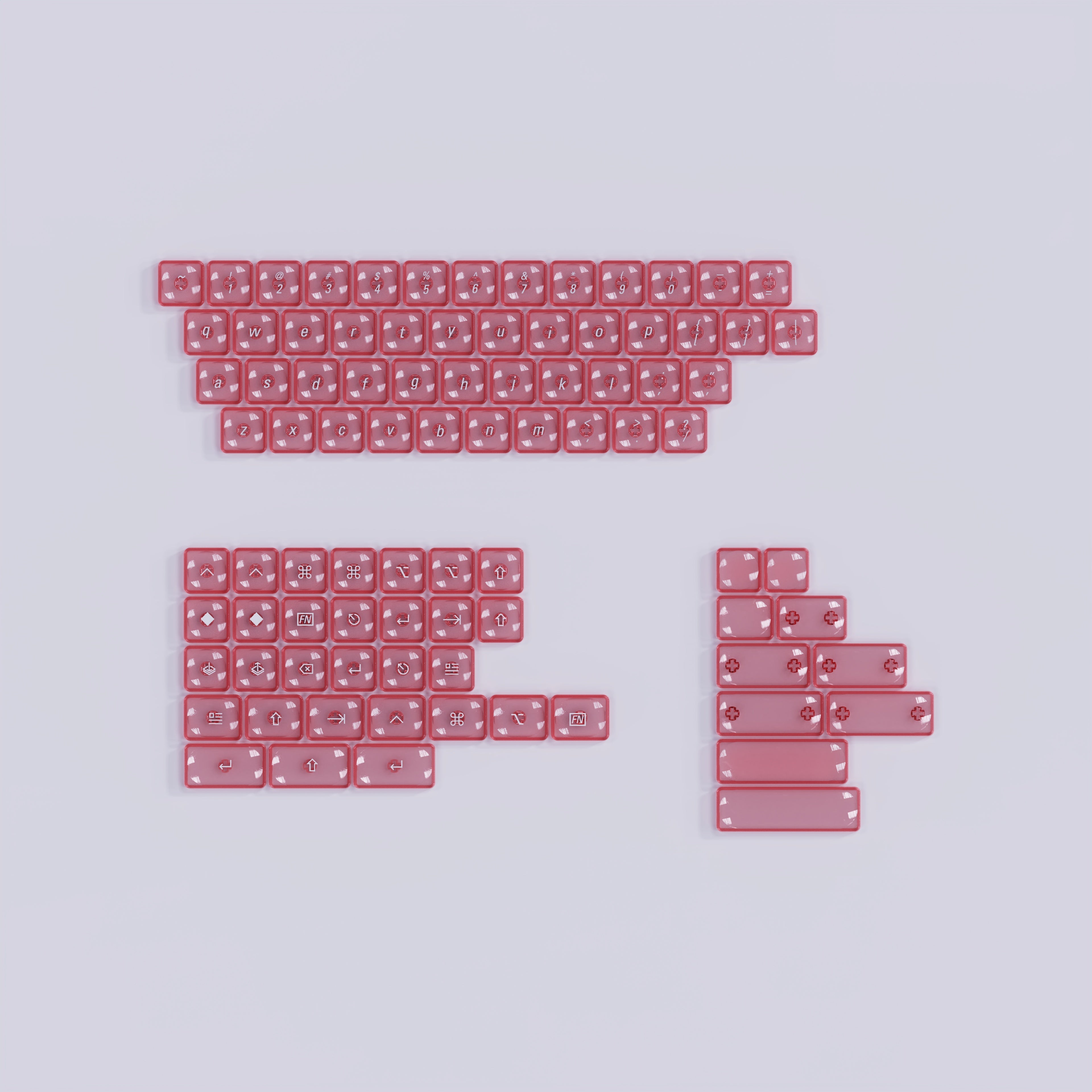 LCK Transparent 40% Low-Profile Keycap Set