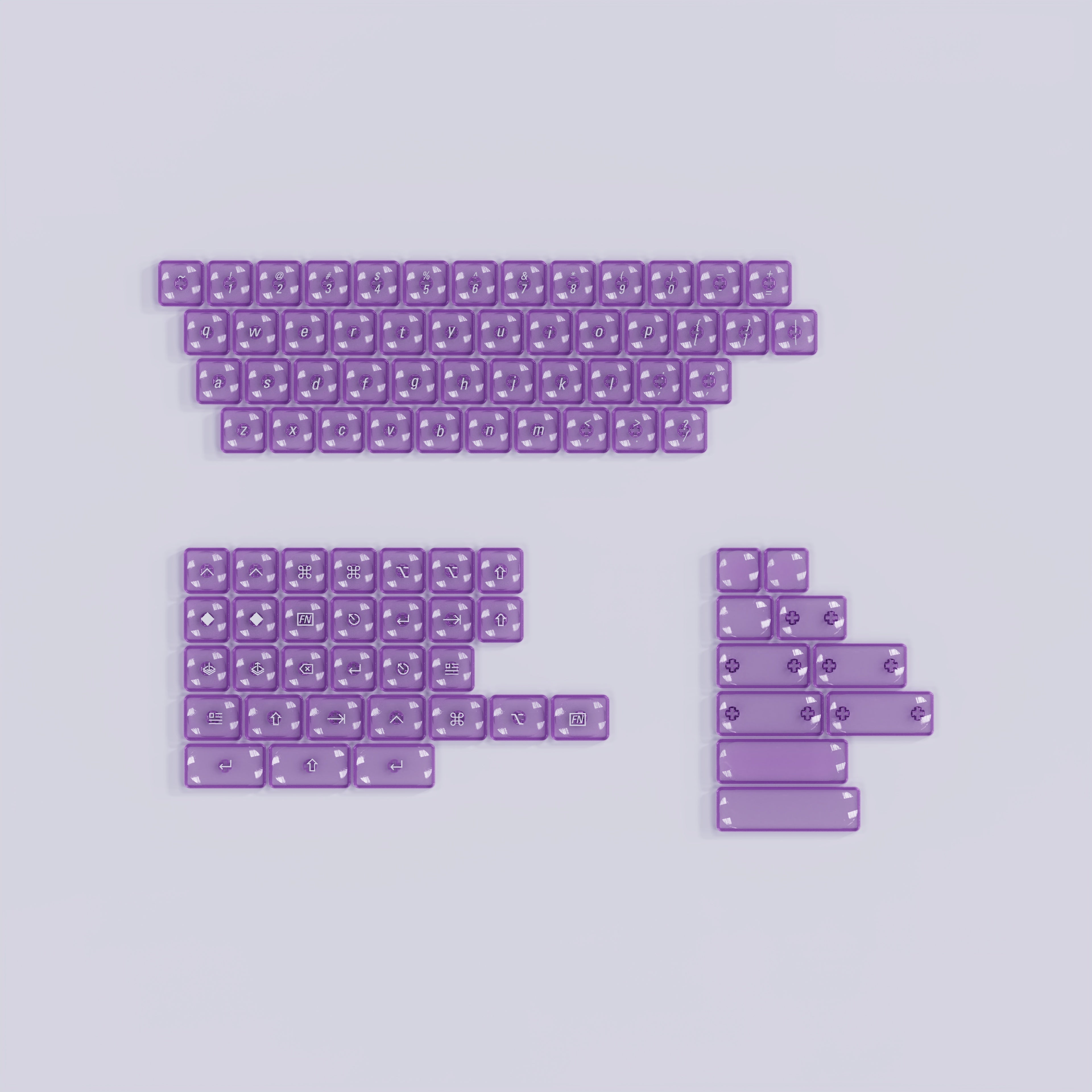 LCK Transparent 40% Low-Profile Keycap Set