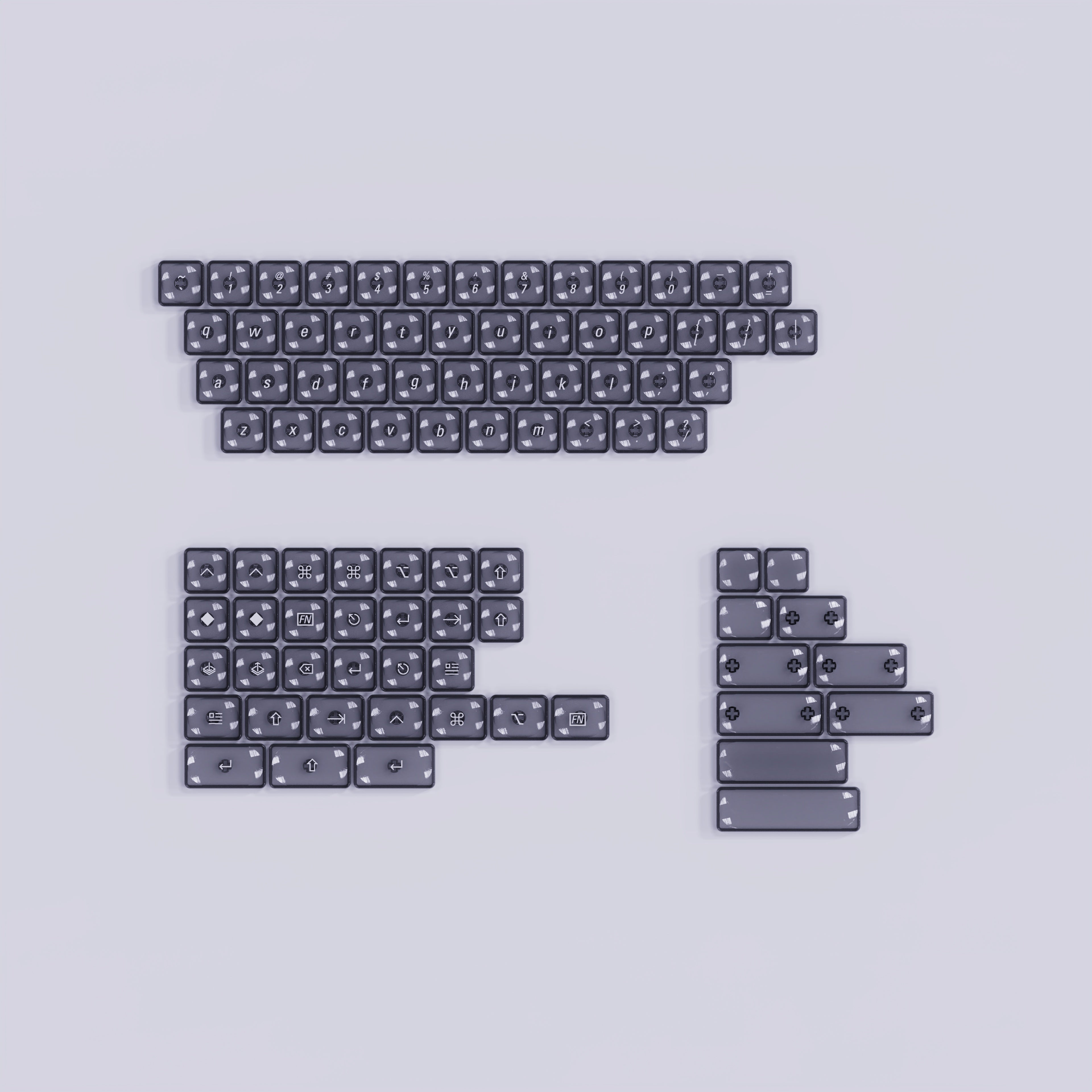 LCK Transparent 40% Low-Profile Keycap Set