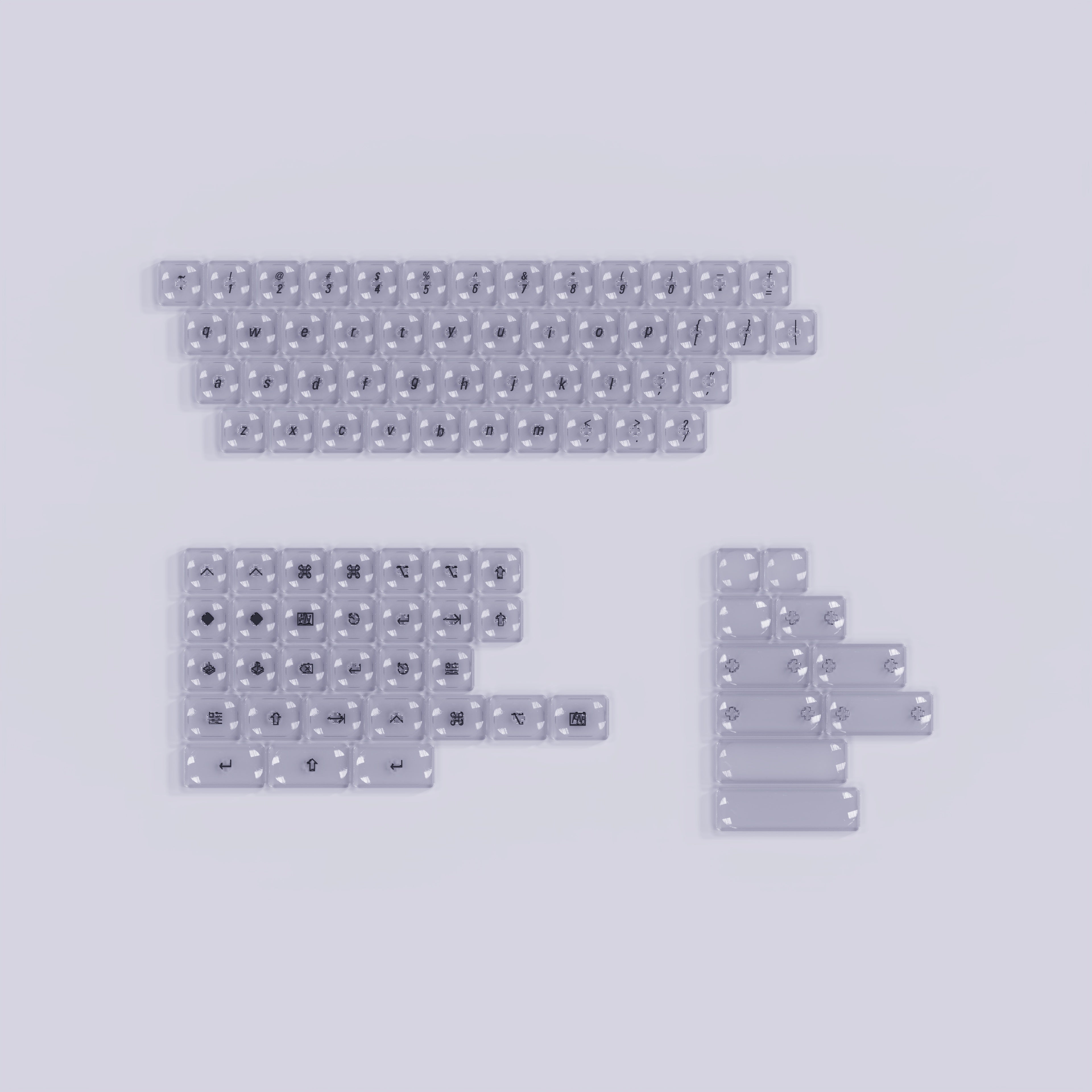 LCK Transparent 40% Low-Profile Keycap Set