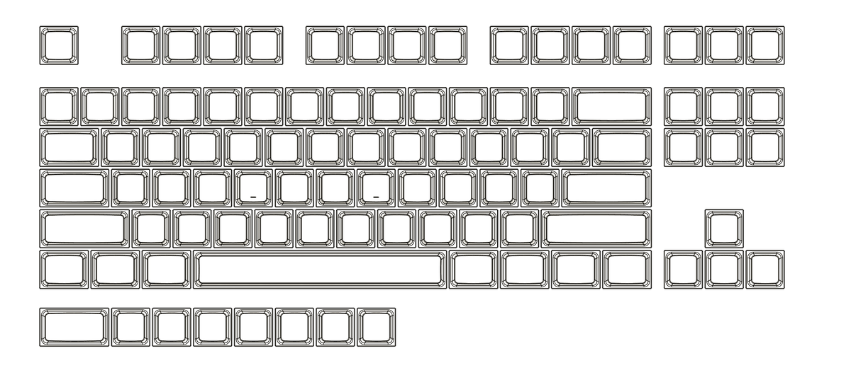 LAK Blank Keycap Set