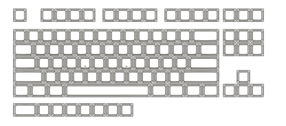 LAK Blank Keycap Set