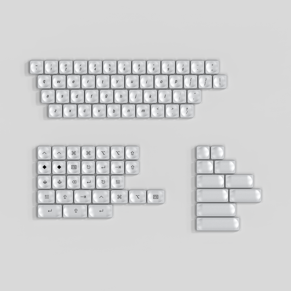 LCK Transparent 40% Low-Profile Keycap Set