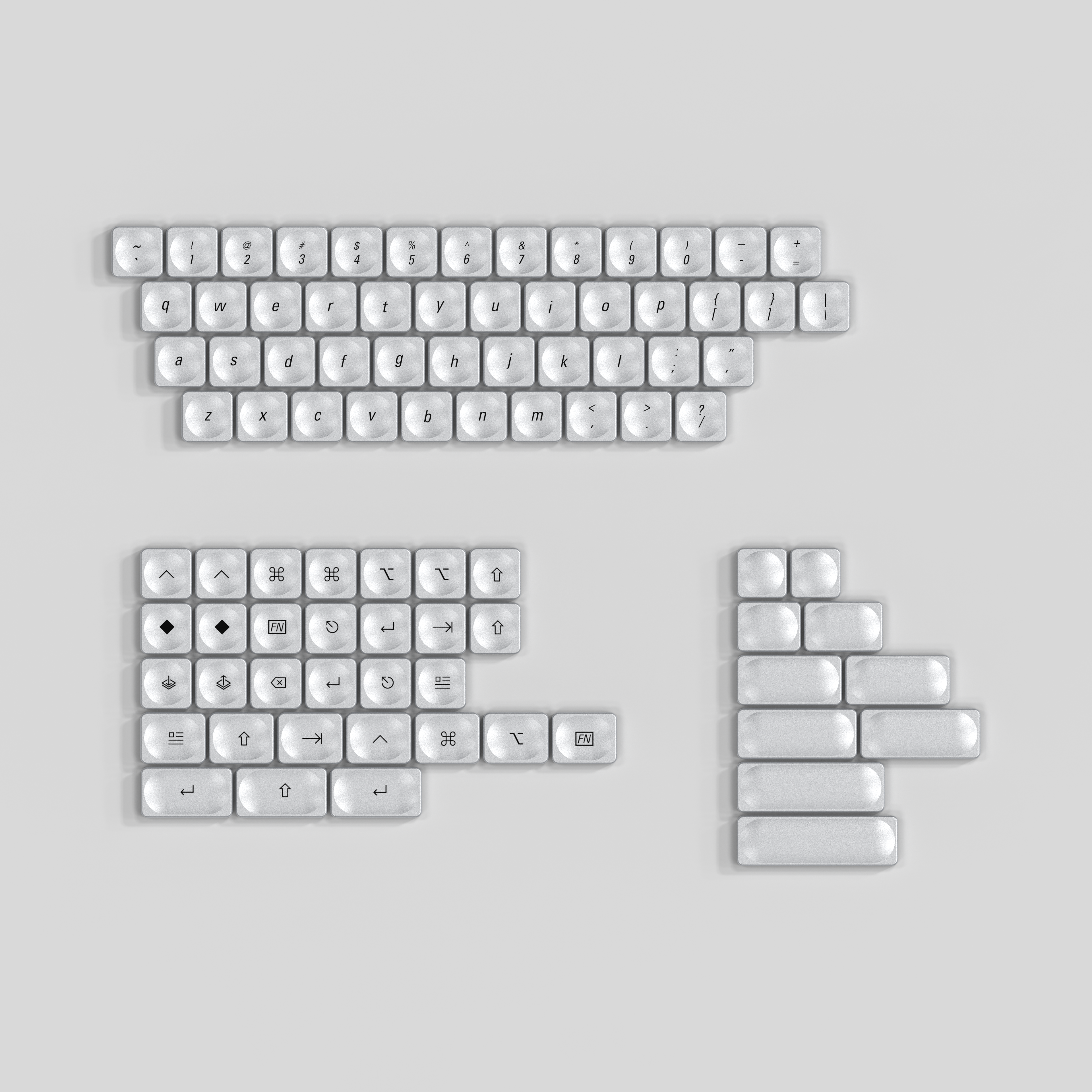 LCK Transparent 40% Low-Profile Keycap Set